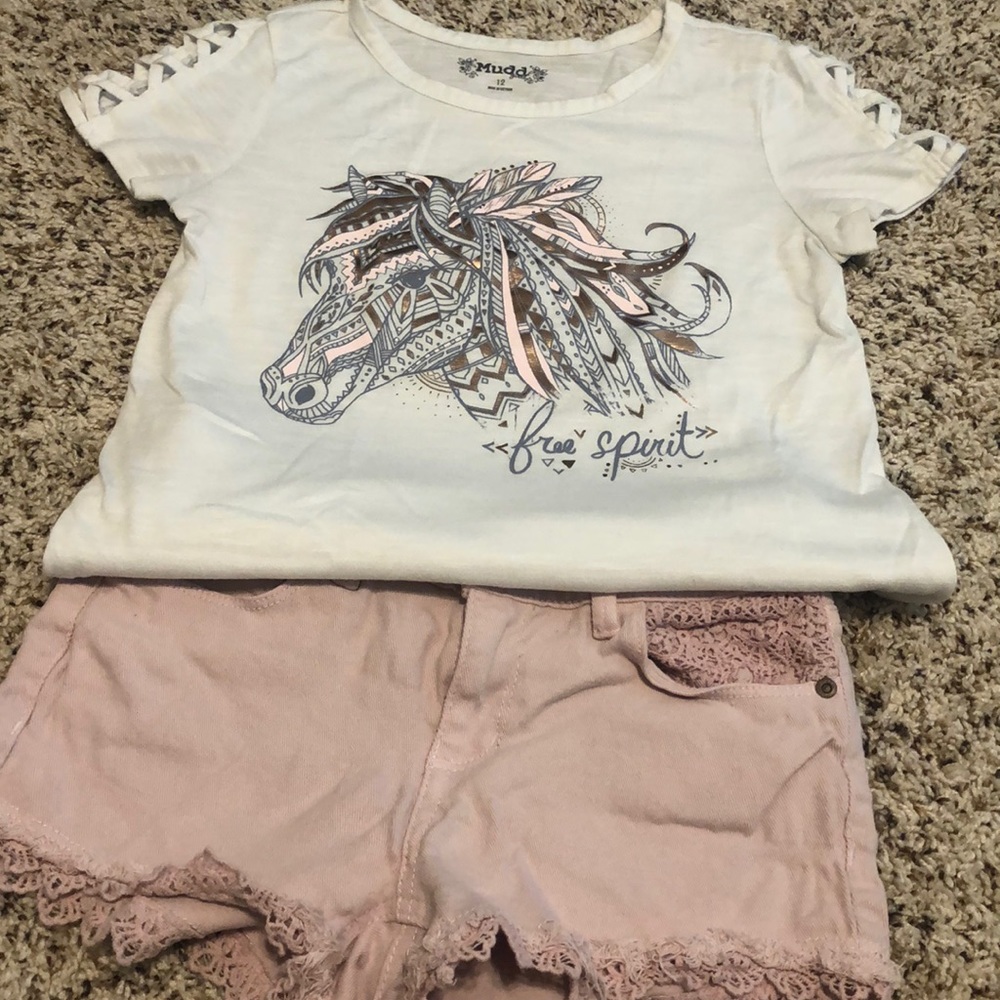 Mudd Girls Short Set, Size 12